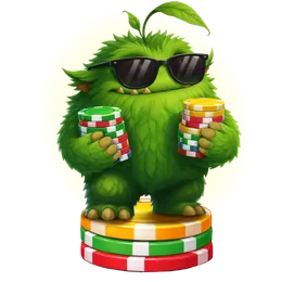 Чудовището на Verde Casino с тъмни очила и чипове