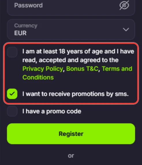 Отметки за навършени 18 години и за промоции по SMS